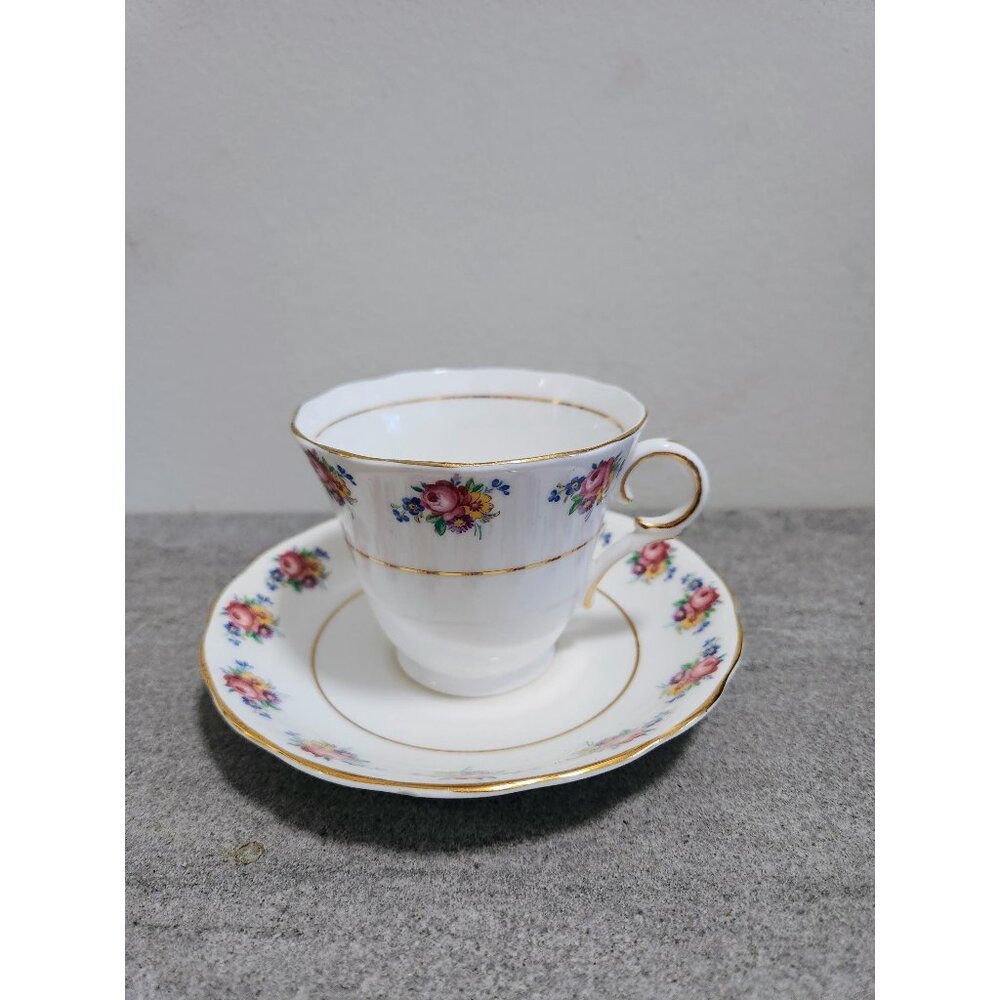 Vintage Colclough Tea Cup Rose Boarder Gold Gilt Shabby Chic Decor